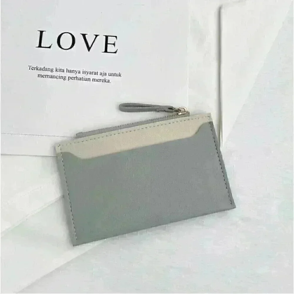 ⚠️Clearance🫧Two Tone Card Holder / Wallet Light Grey - Picture 1 of 4